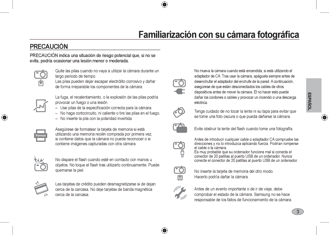 Microsoft Digital Camera user manual Precaución 