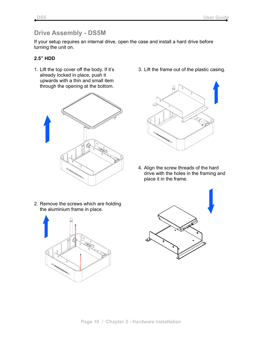 Microsoft manual Drive Assembly DS5M, Hdd 