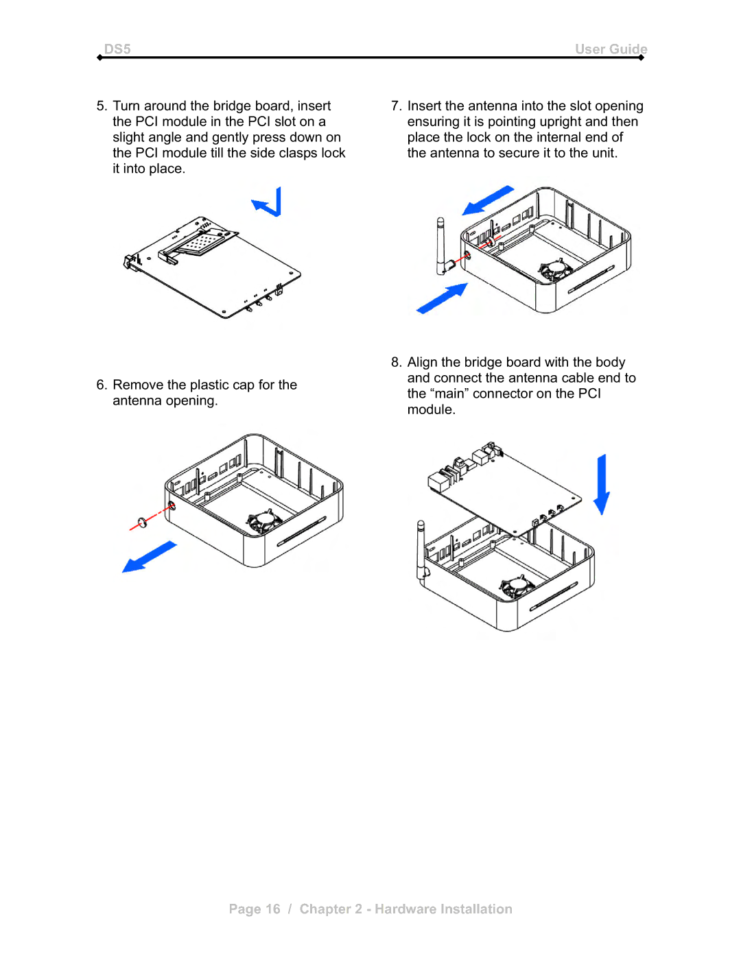 Microsoft DS5 manual 16 / Hardware Installation 