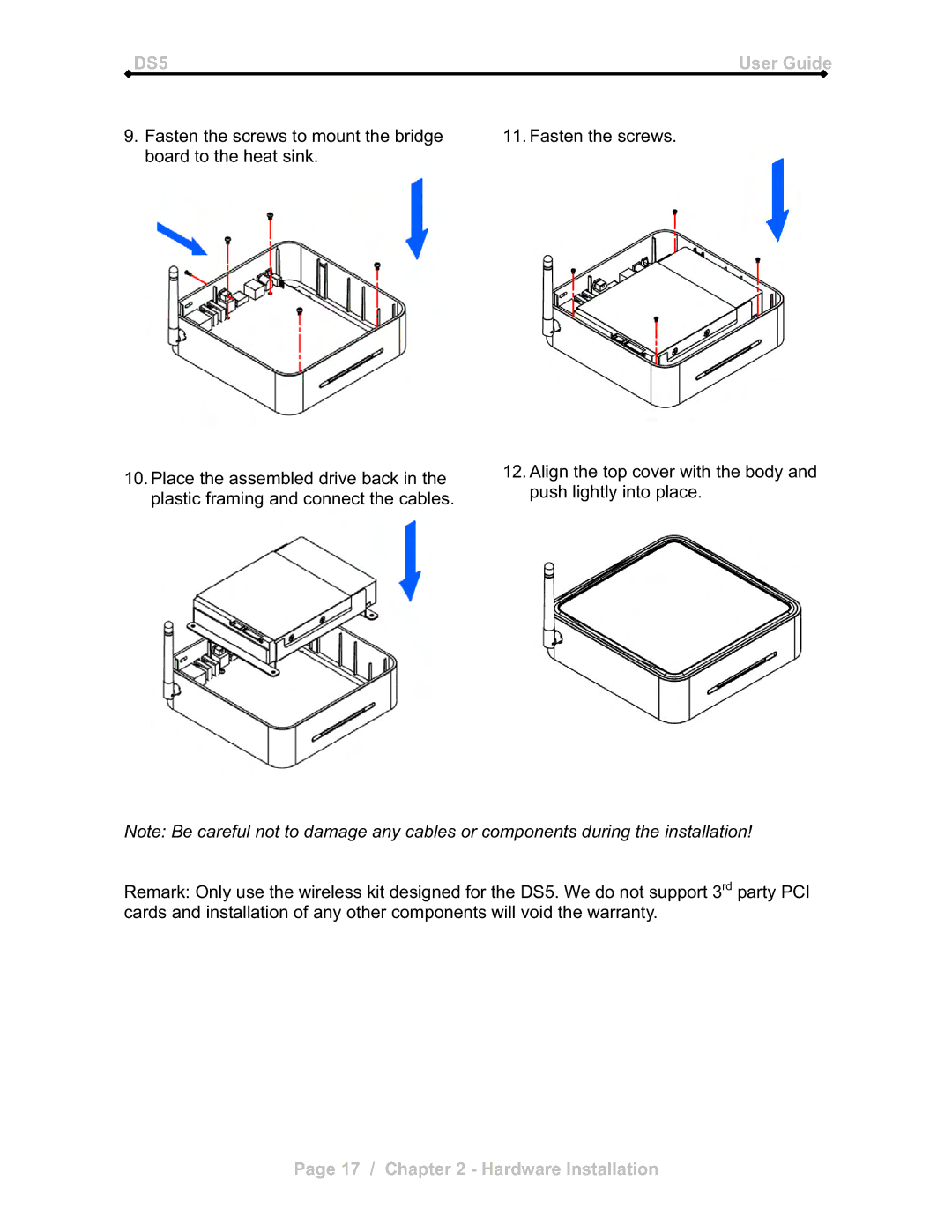 Microsoft DS5 manual 17 / Hardware Installation 