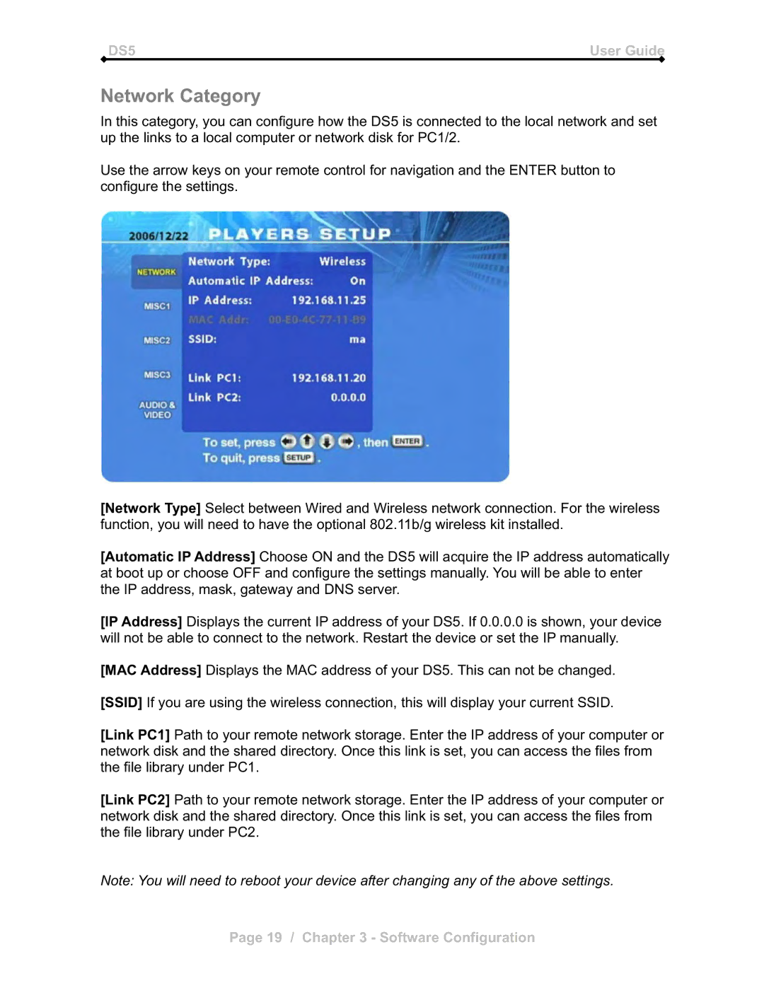 Microsoft DS5 manual Network Category 