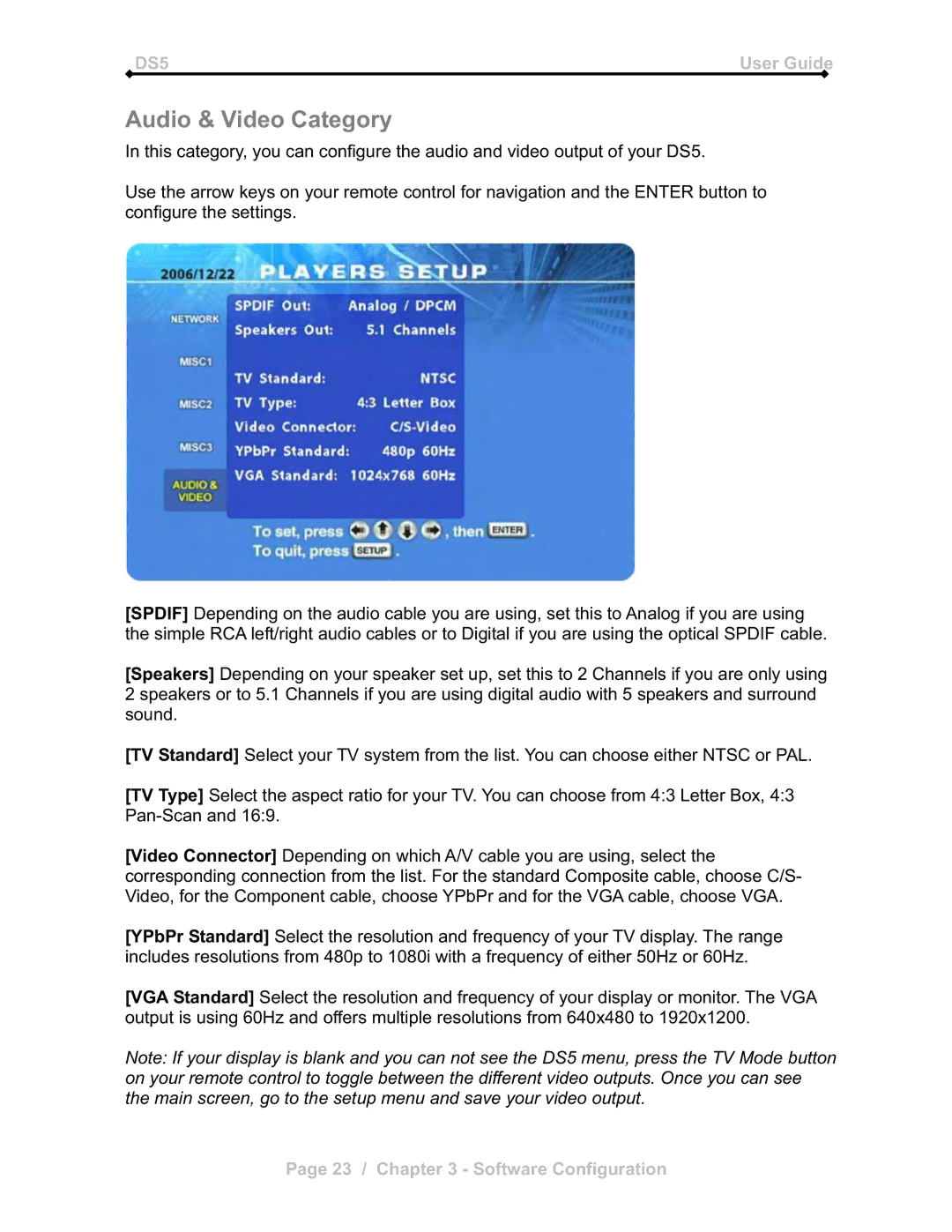 Microsoft DS5 manual Audio & Video Category 