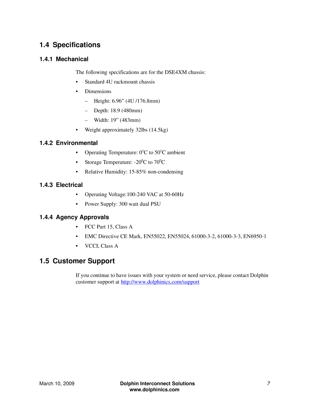 Microsoft DSE4XM1, DSE4XM2 manual Specifications, Customer Support 