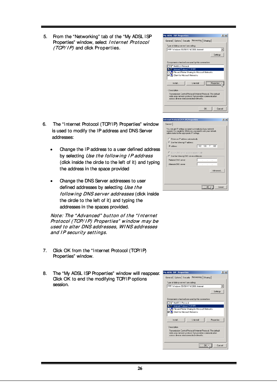 Microsoft EA900 manual Click OK from the “Internet Protocol TCP/IP Properties” window 