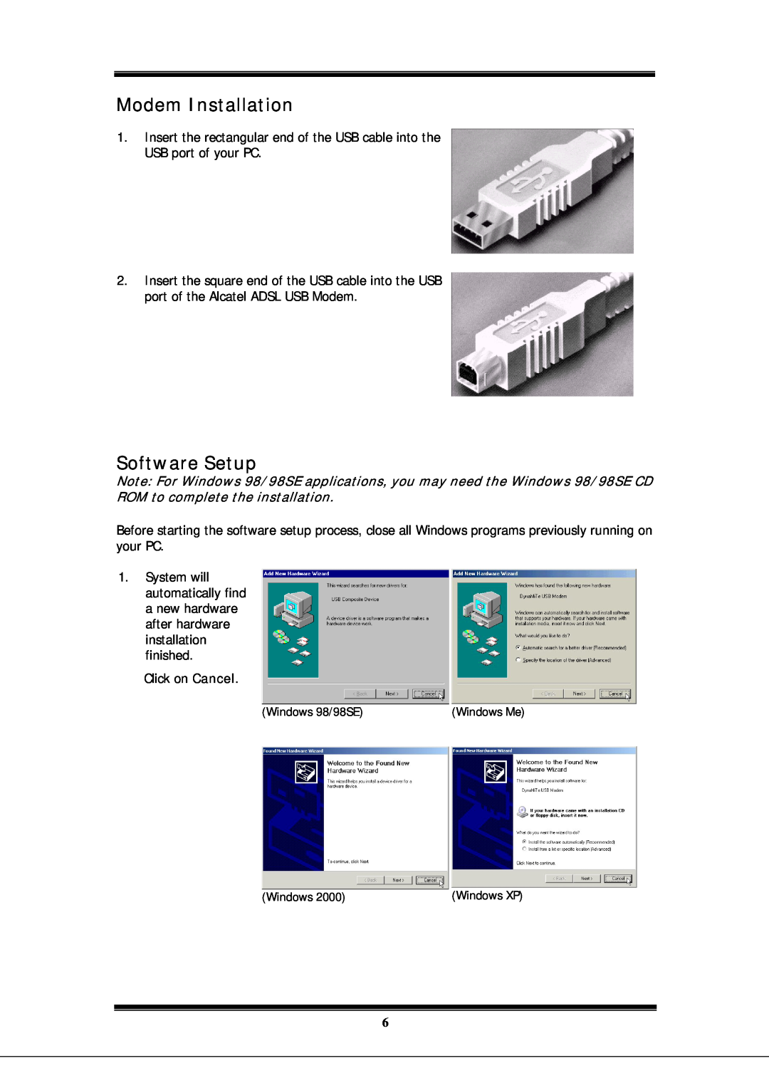 Microsoft EA900 manual Modem Installation, Software Setup 