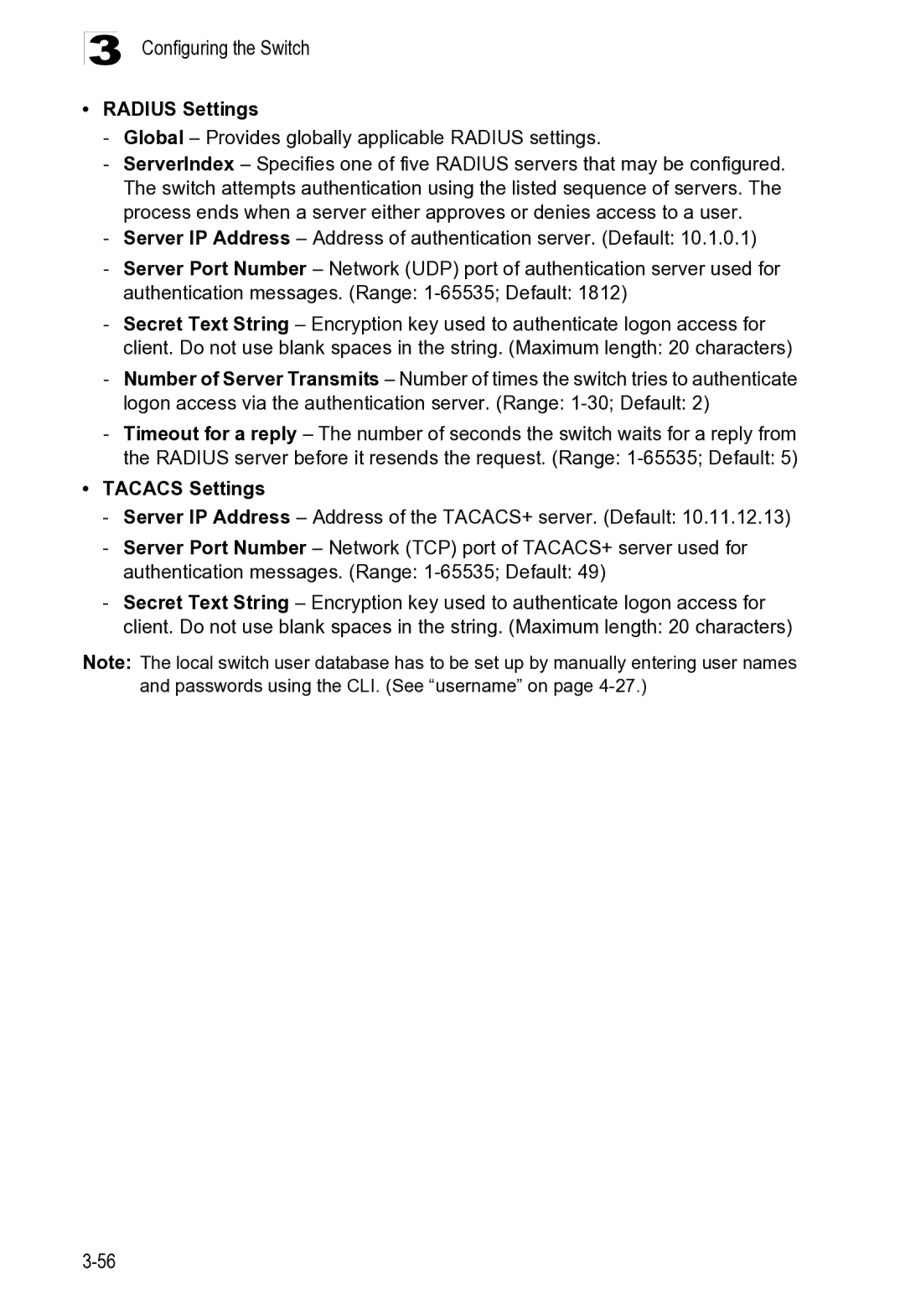 Microsoft ES4625, ES4649 manual Configuring the Switch 