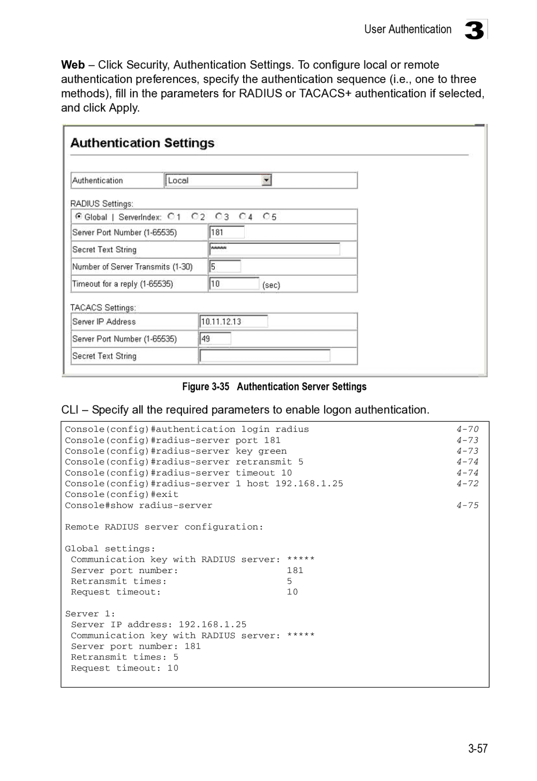 Microsoft ES4649, ES4625 manual User Authentication 