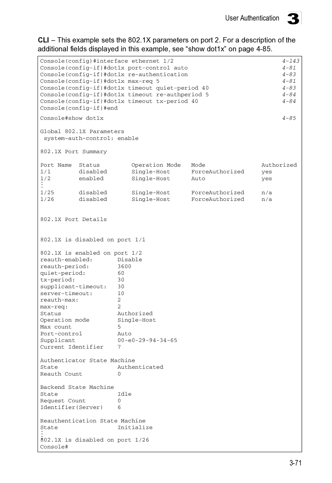 Microsoft ES4649, ES4625 manual Consoleconfig#interface ethernet 1/2 