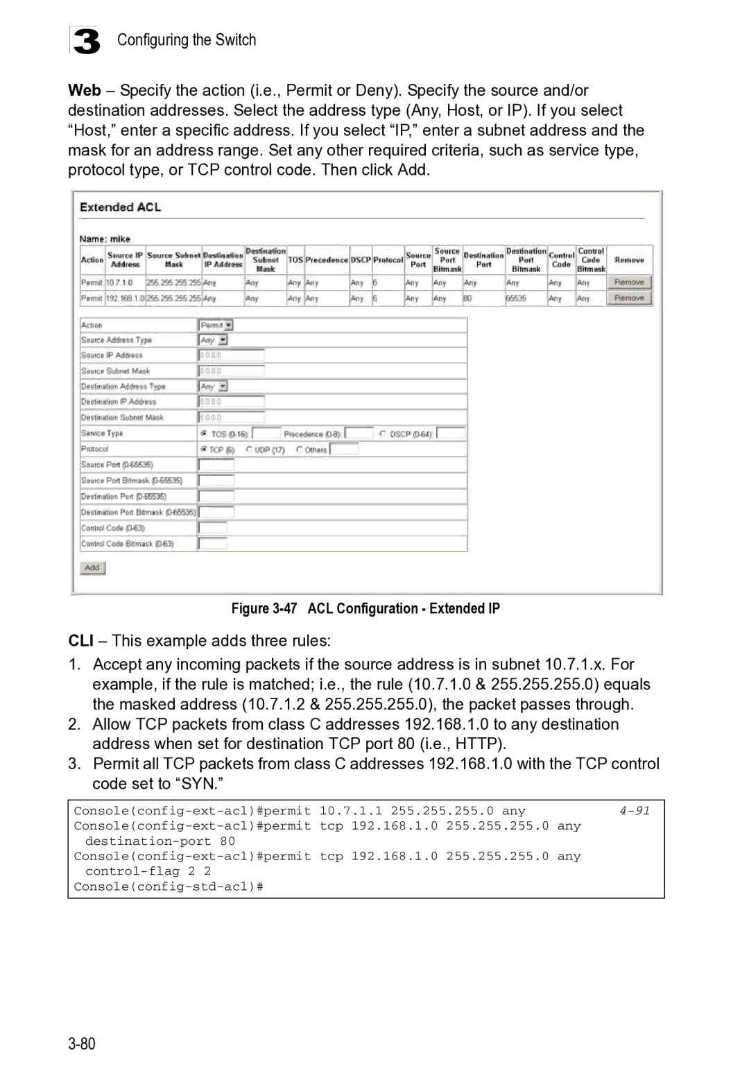 Microsoft ES4625, ES4649 manual Configuring the Switch 