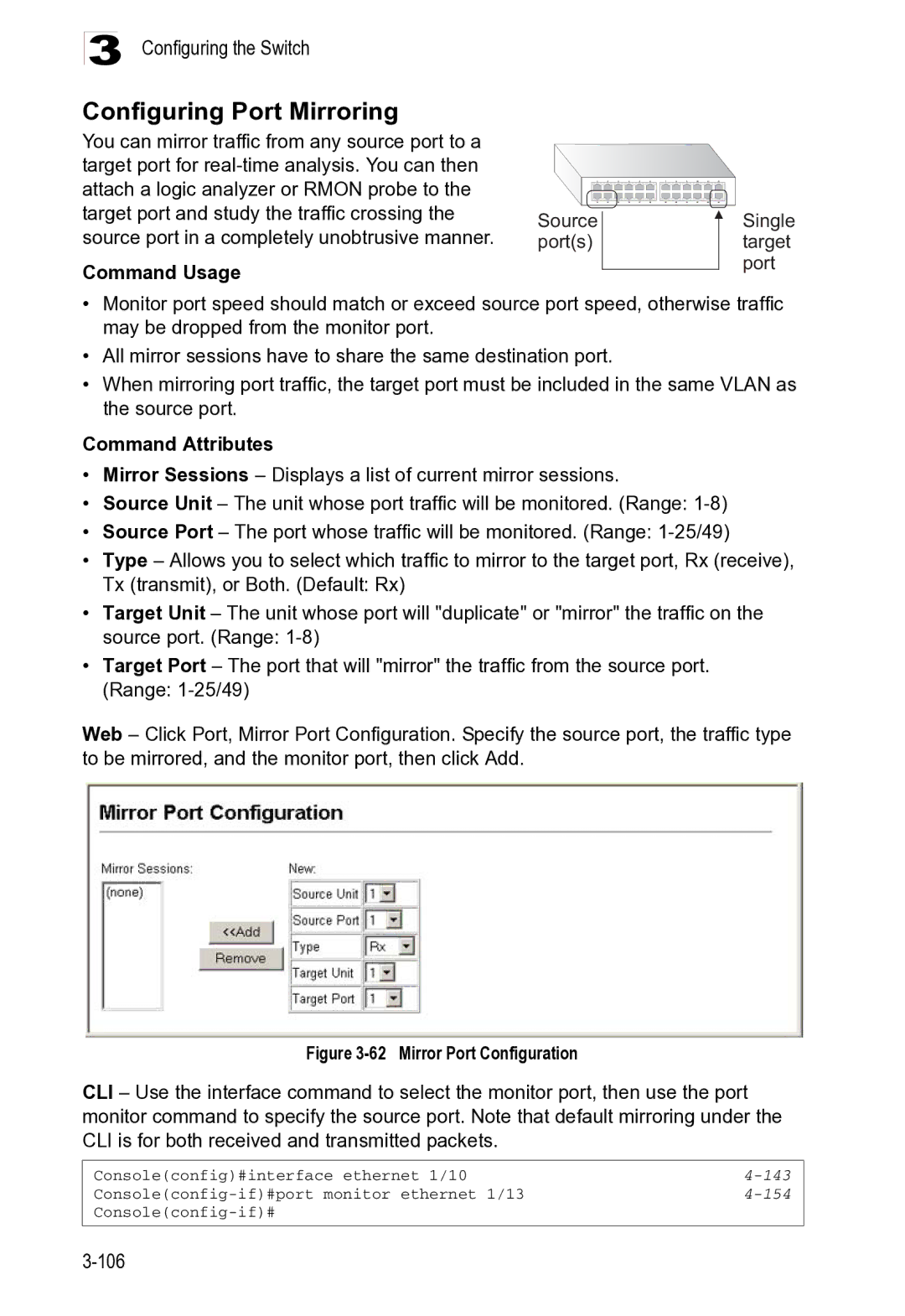 Microsoft ES4625, ES4649 manual Configuring Port Mirroring, 154 