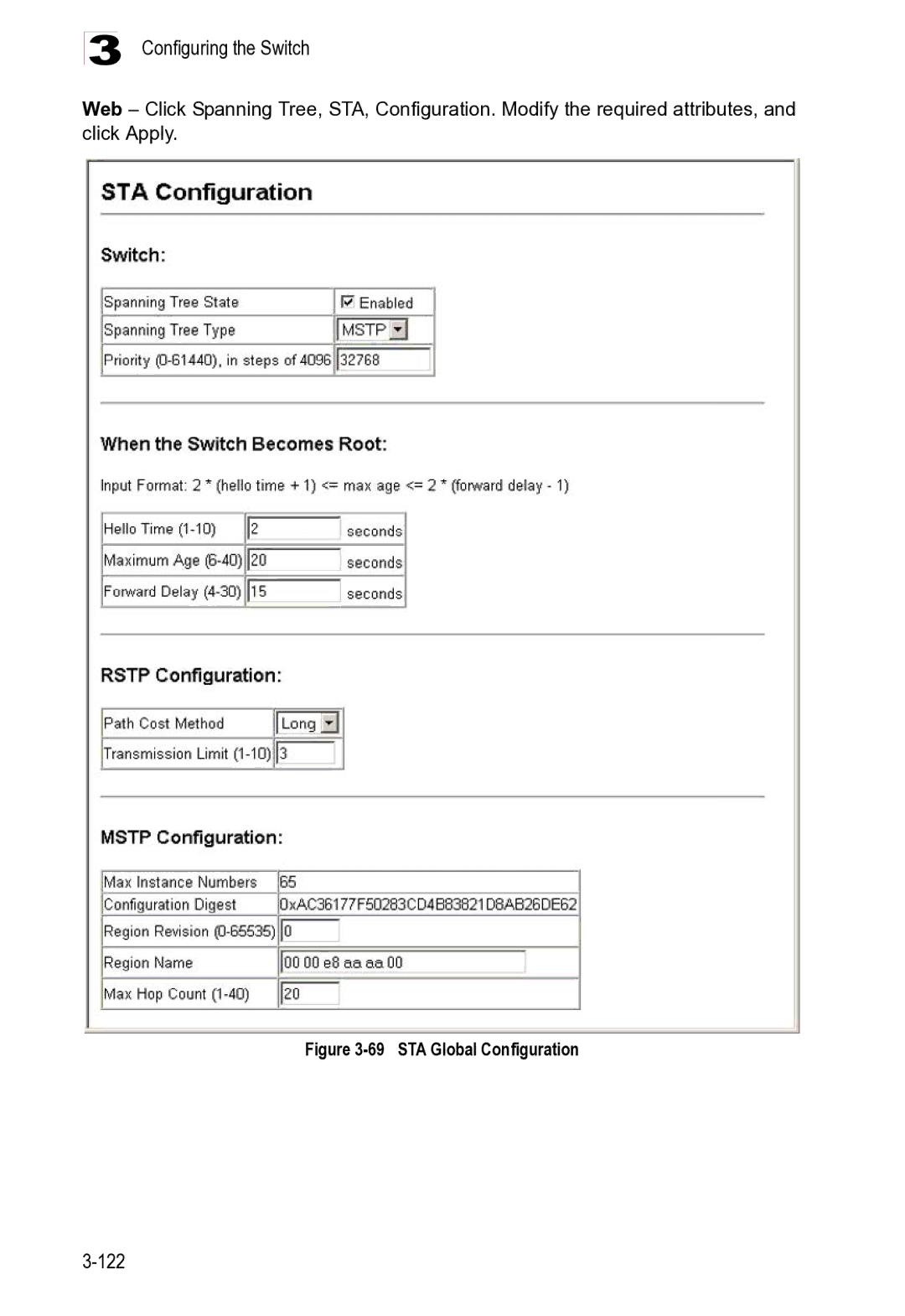 Microsoft ES4625, ES4649 manual STA Global Configuration 