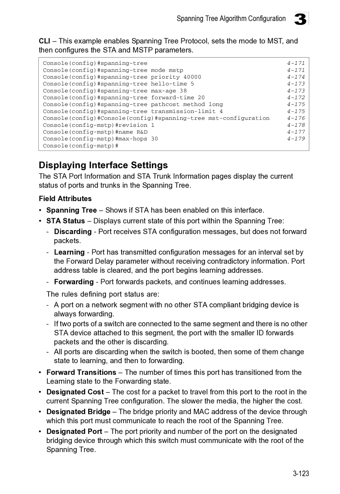 Microsoft ES4649, ES4625 manual Displaying Interface Settings 