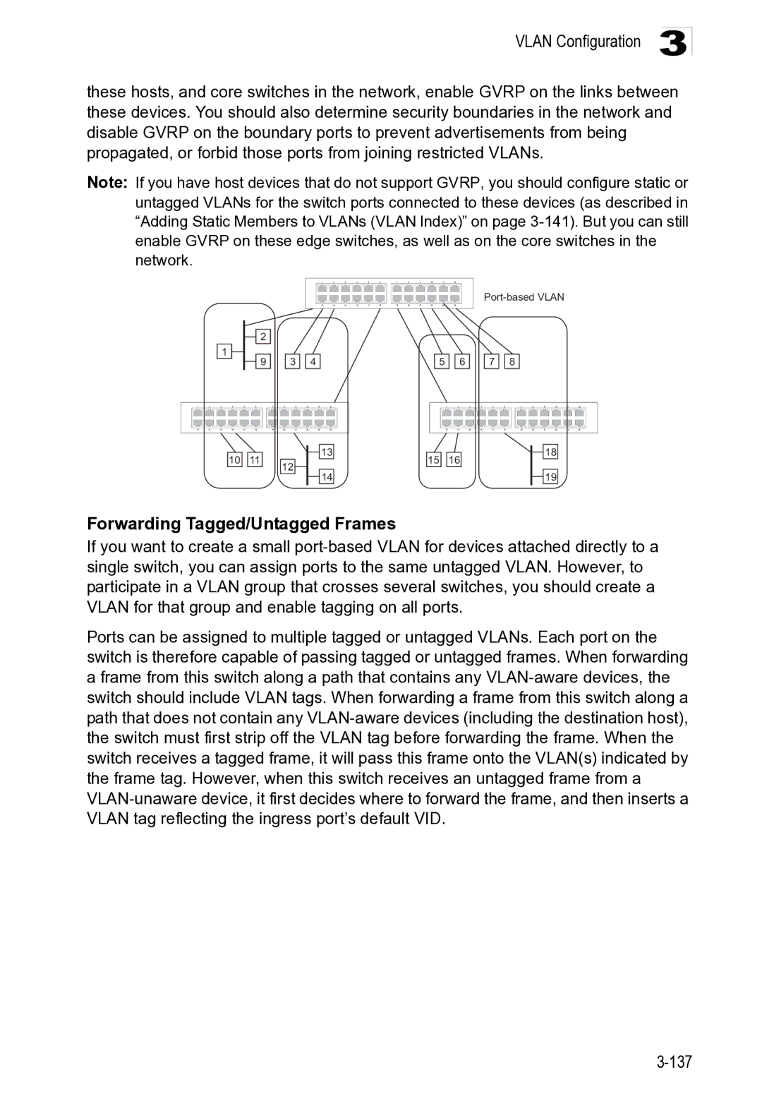 Microsoft ES4649, ES4625 manual Forwarding Tagged/Untagged Frames, 137 