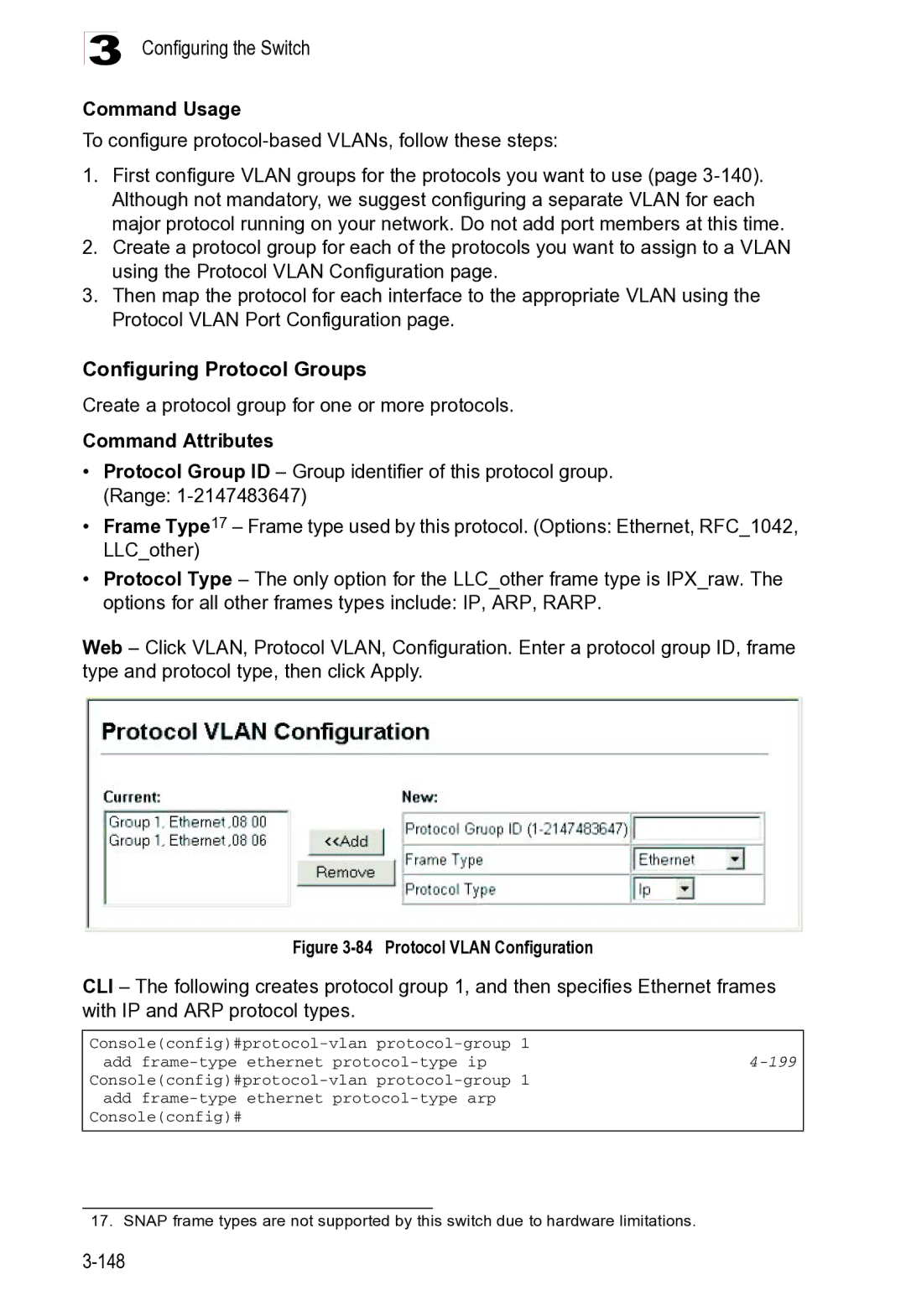 Microsoft ES4625, ES4649 manual Configuring Protocol Groups, 199 