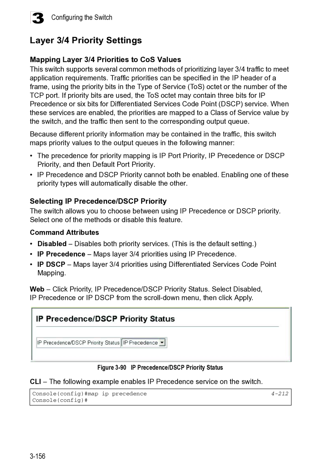 Microsoft ES4625, ES4649 manual Layer 3/4 Priority Settings, 212 