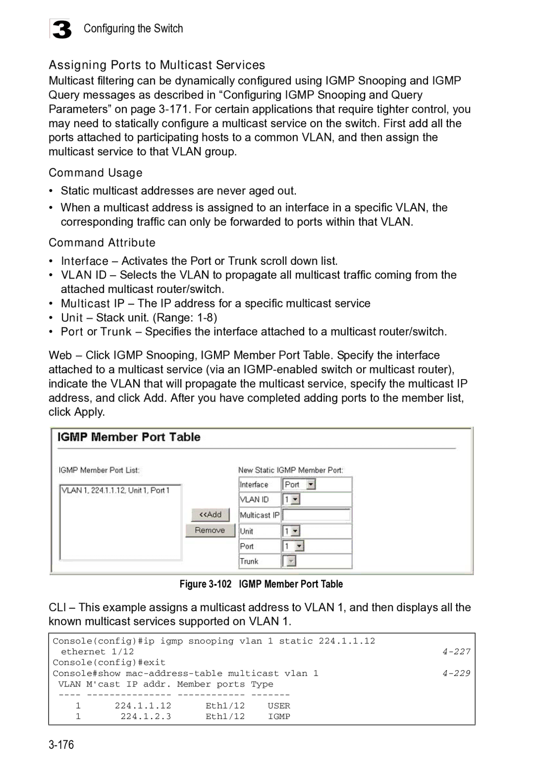 Microsoft ES4625, ES4649 manual Configuring the Switch Assigning Ports to Multicast Services 