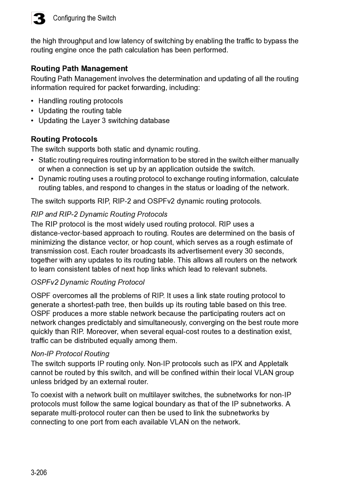 Microsoft ES4625, ES4649 RIP and RIP-2 Dynamic Routing Protocols, OSPFv2 Dynamic Routing Protocol, Non-IP Protocol Routing 