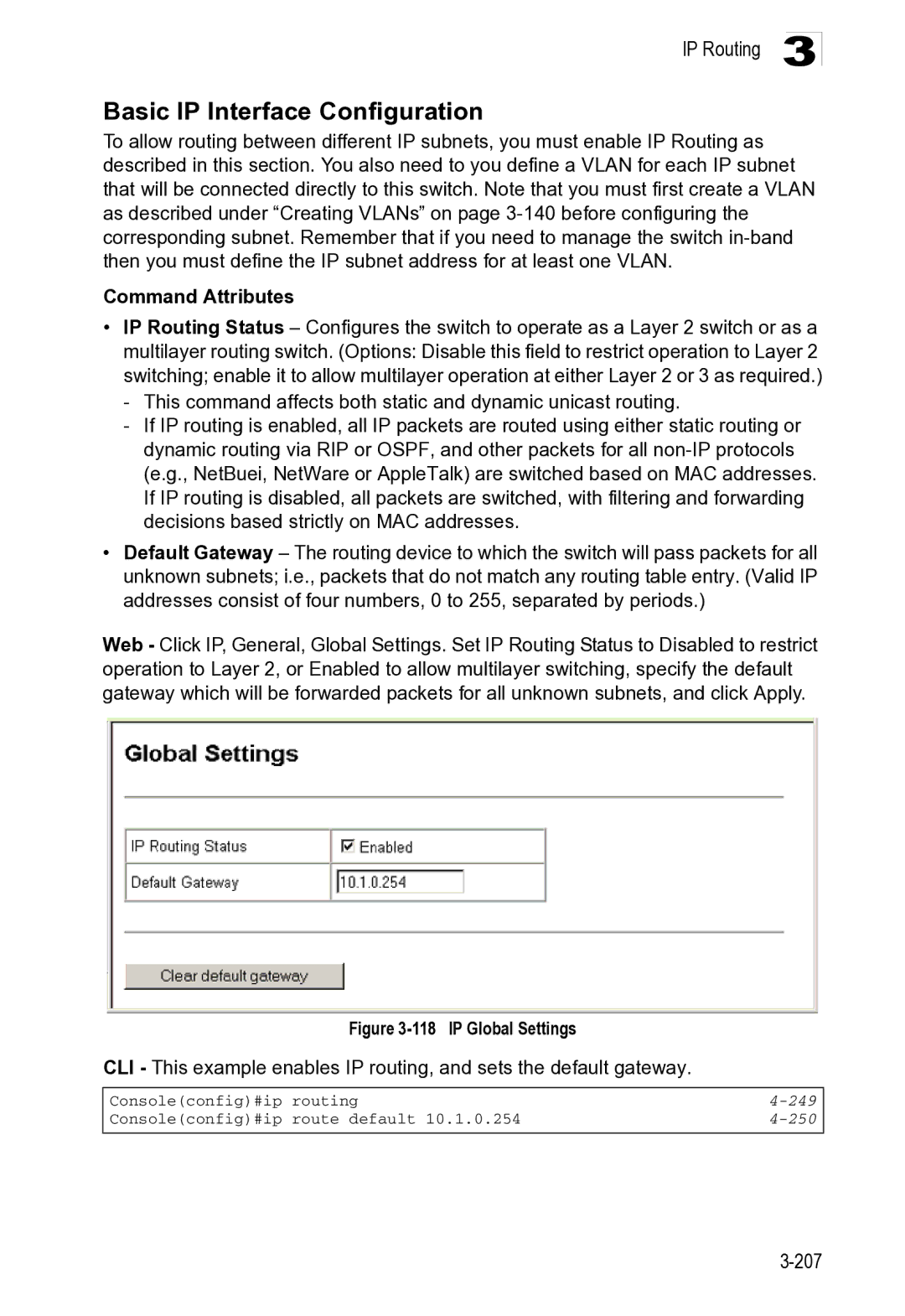 Microsoft ES4649, ES4625 manual Basic IP Interface Configuration, 249, 250 