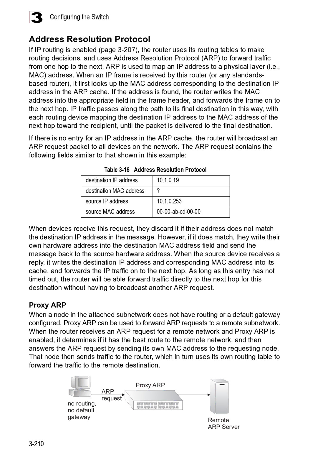 Microsoft ES4625, ES4649 manual Address Resolution Protocol, Proxy ARP 