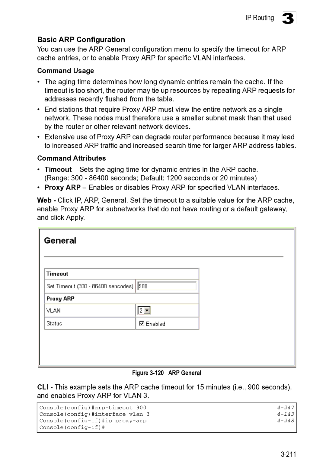 Microsoft ES4649, ES4625 manual IP Routing Basic ARP Configuration, 247, 248 