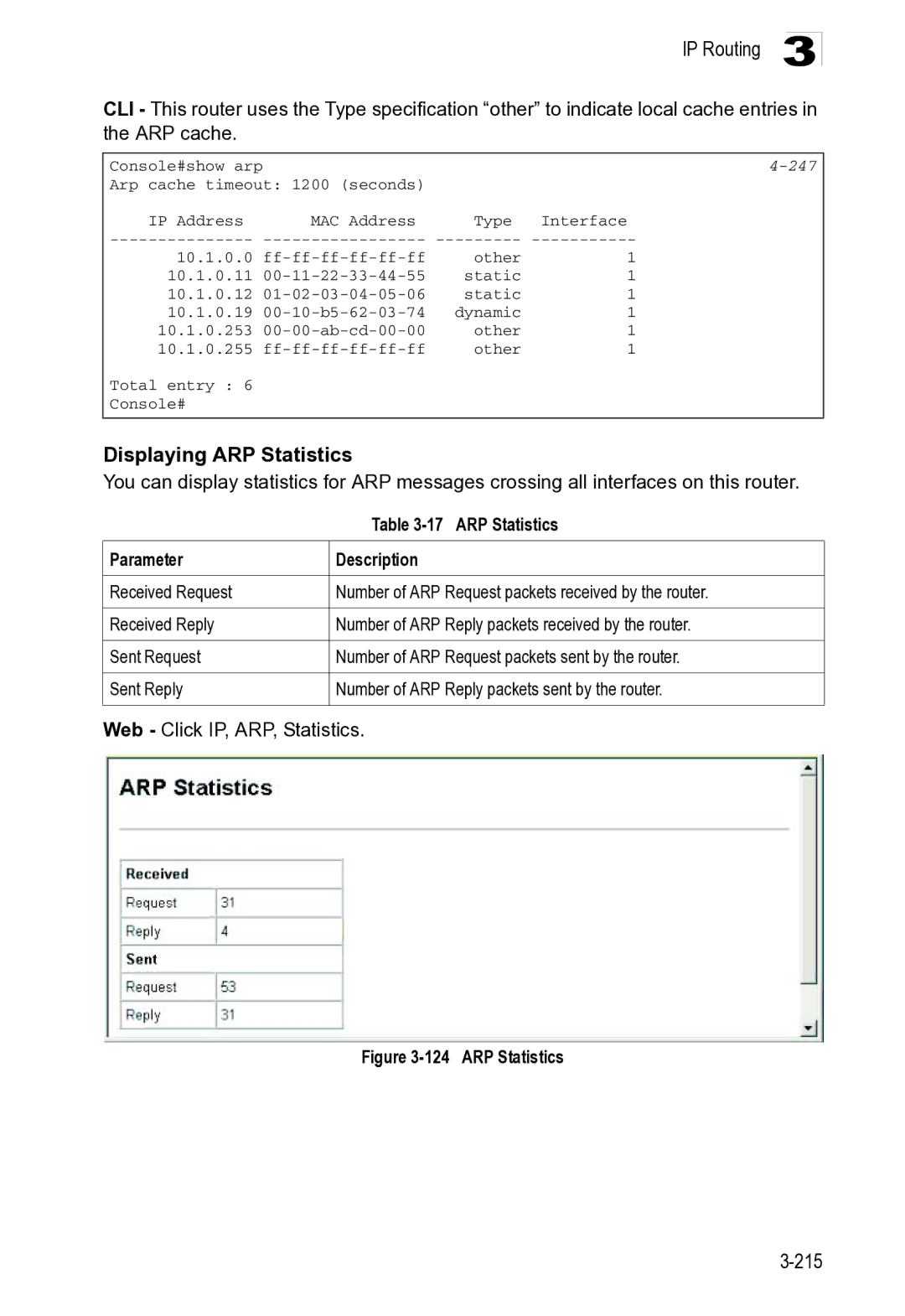 Microsoft ES4649, ES4625 manual ARP Statistics 