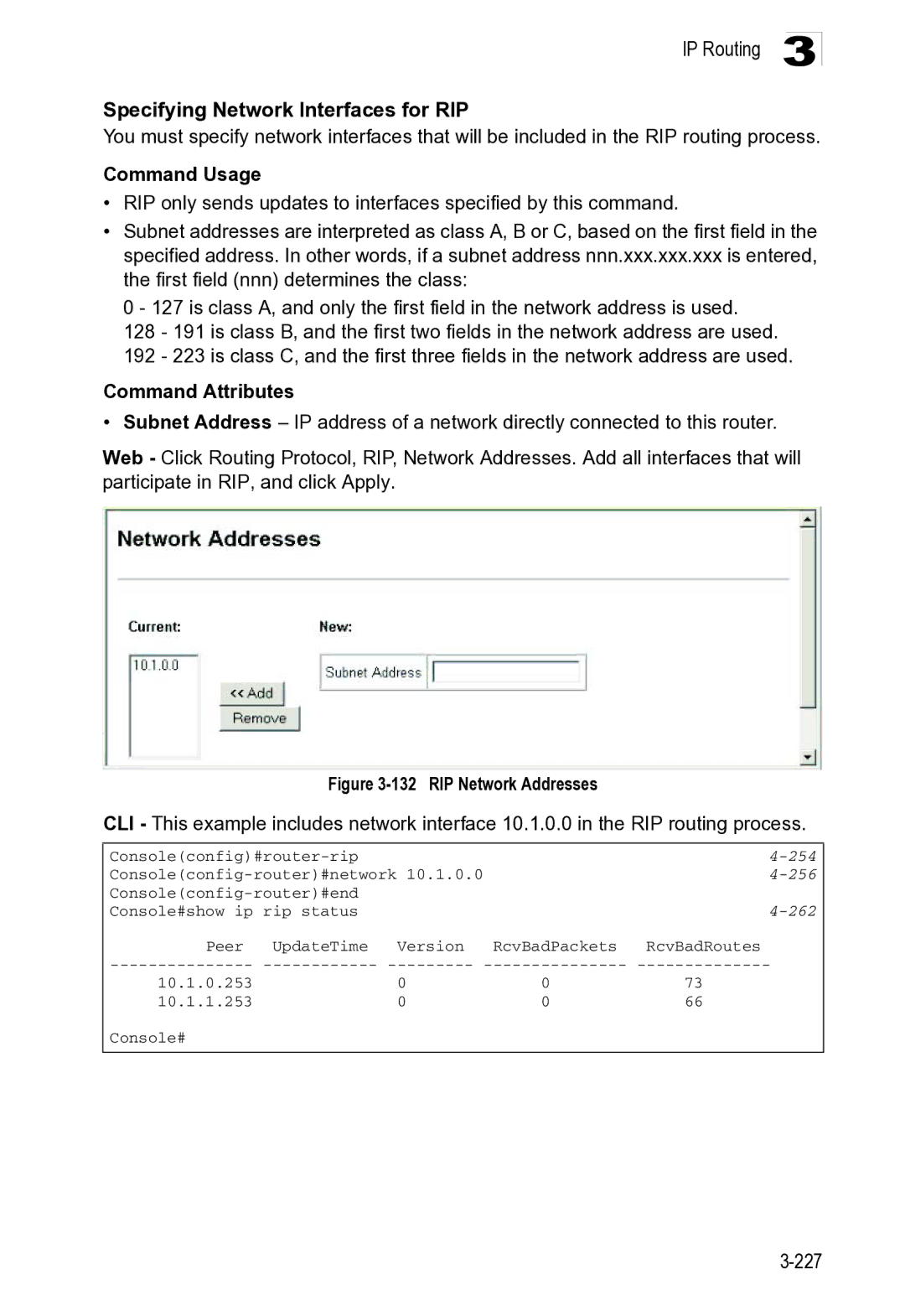 Microsoft ES4649, ES4625 manual IP Routing Specifying Network Interfaces for RIP, 256 