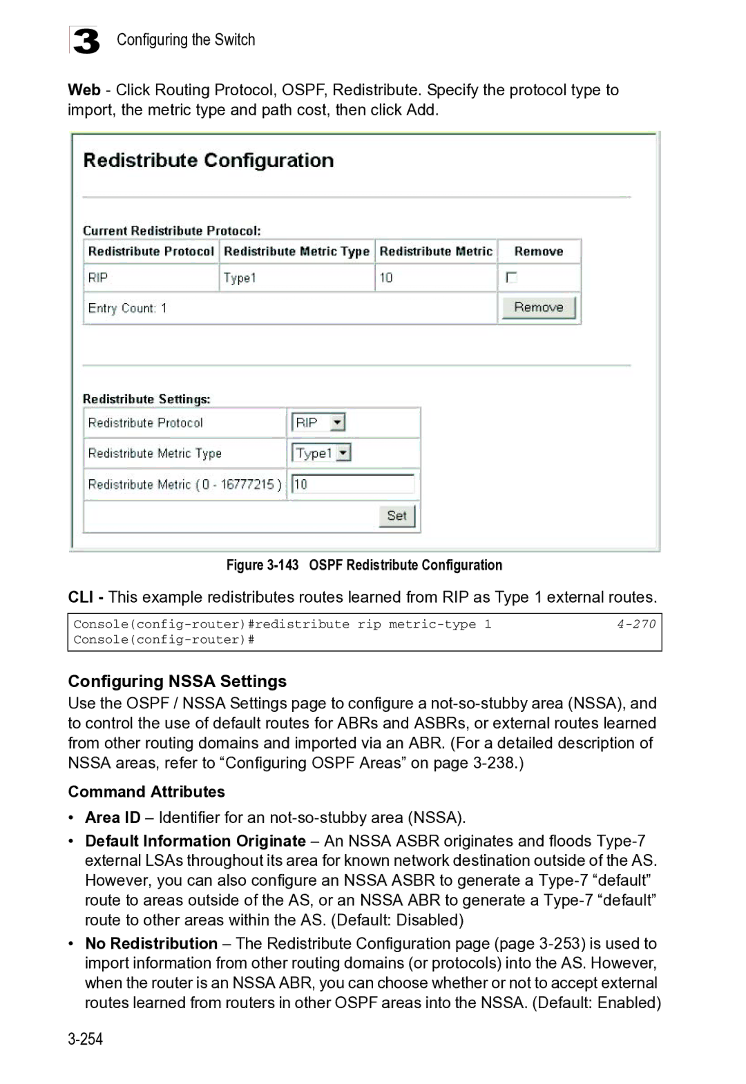 Microsoft ES4625, ES4649 manual Consoleconfig-router#redistribute rip metric-type 