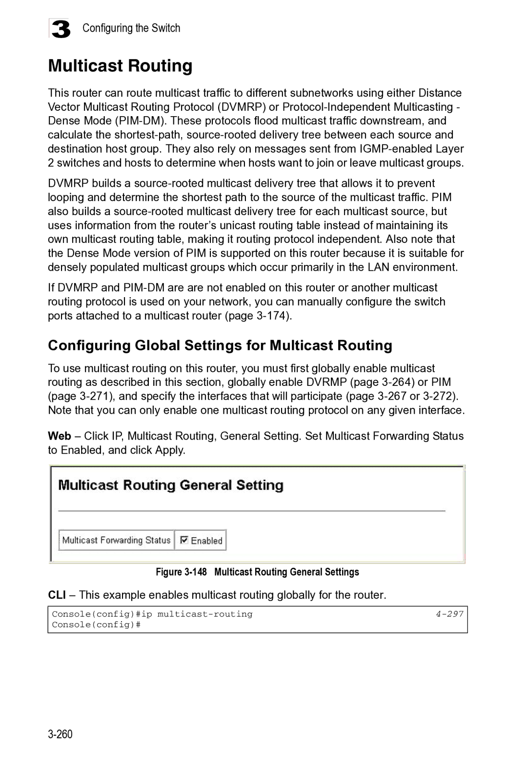 Microsoft ES4625, ES4649 manual Configuring Global Settings for Multicast Routing, 297 