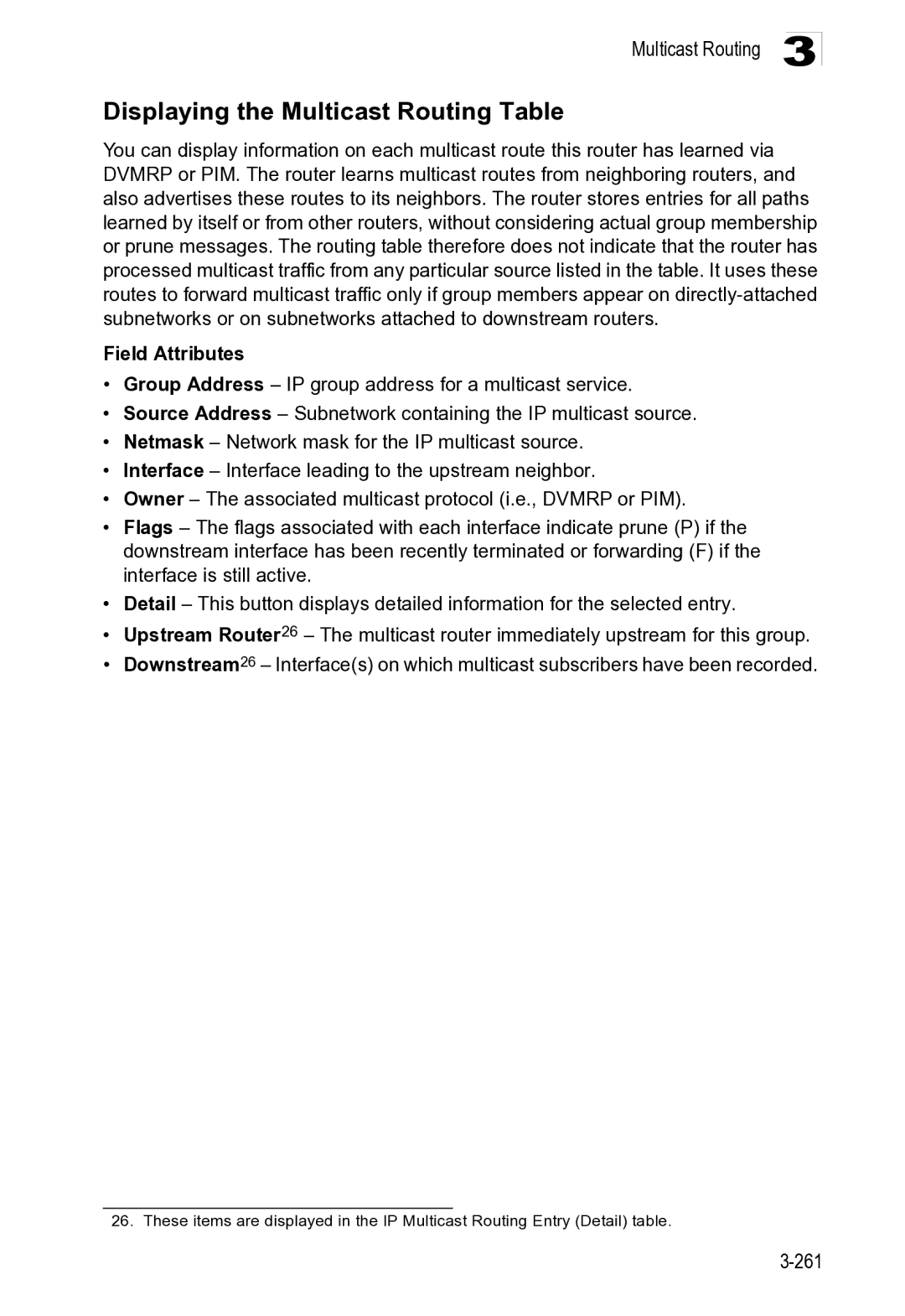 Microsoft ES4649, ES4625 manual Displaying the Multicast Routing Table 