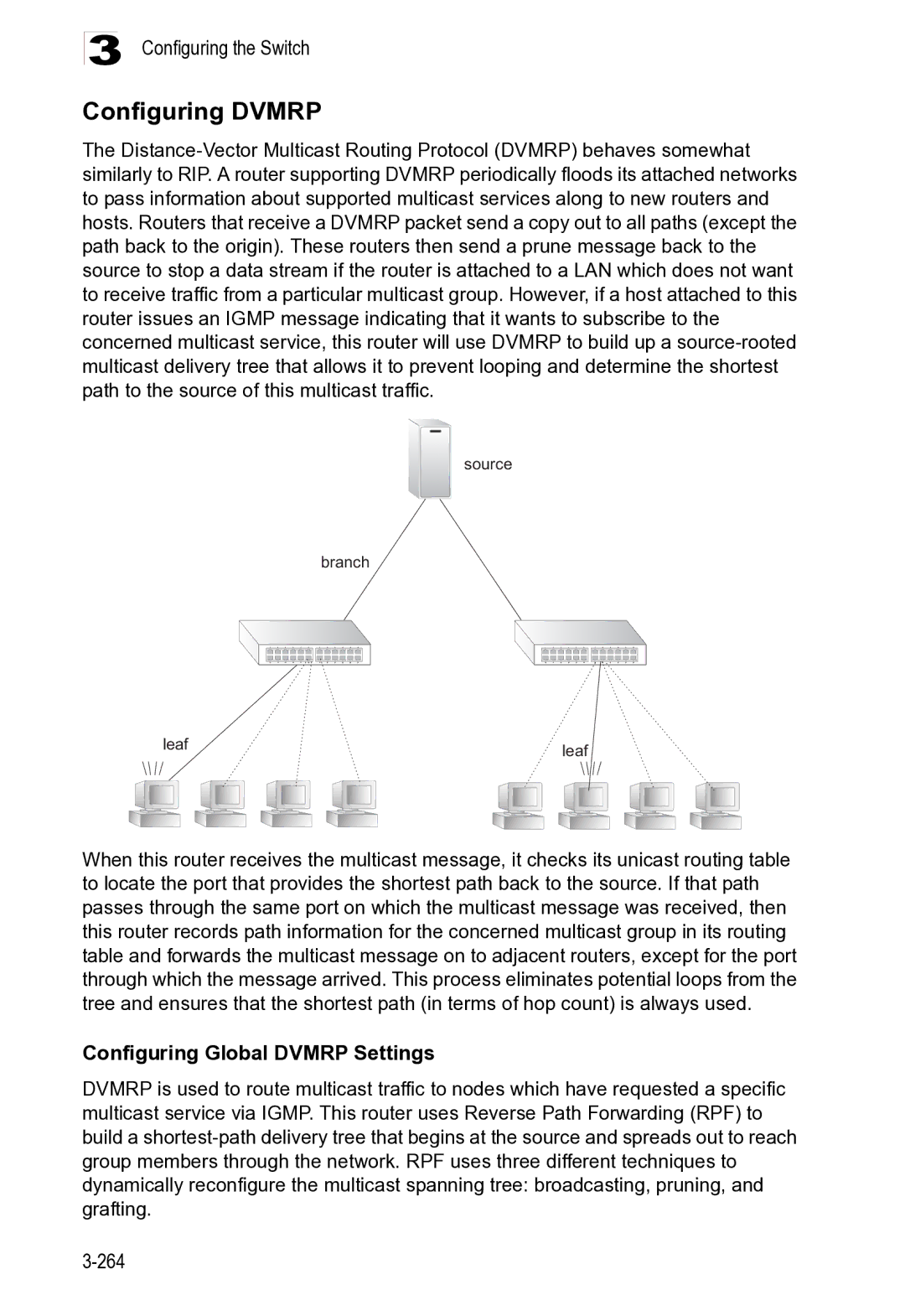 Microsoft ES4625, ES4649 manual Configuring Dvmrp, Configuring Global Dvmrp Settings 