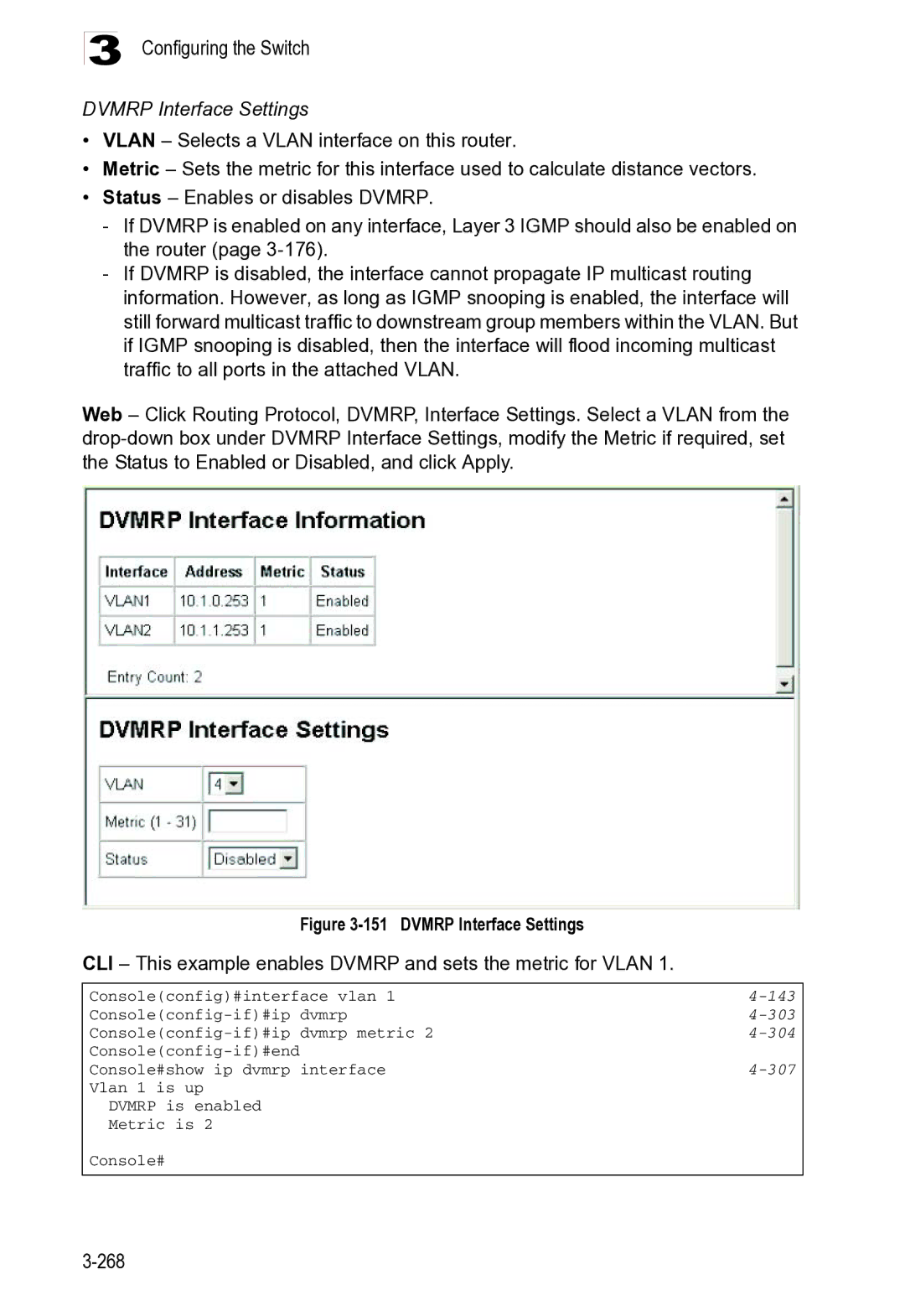 Microsoft ES4625, ES4649 manual Dvmrp Interface Settings, 304, 307 