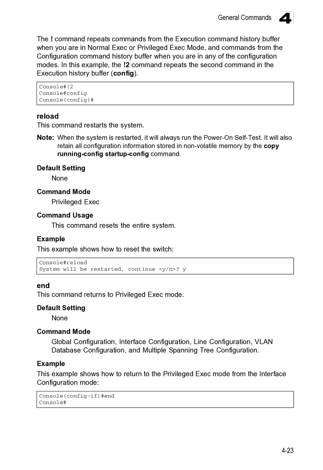 Microsoft ES4649, ES4625 manual Console#!2 Console#config Consoleconfig# 