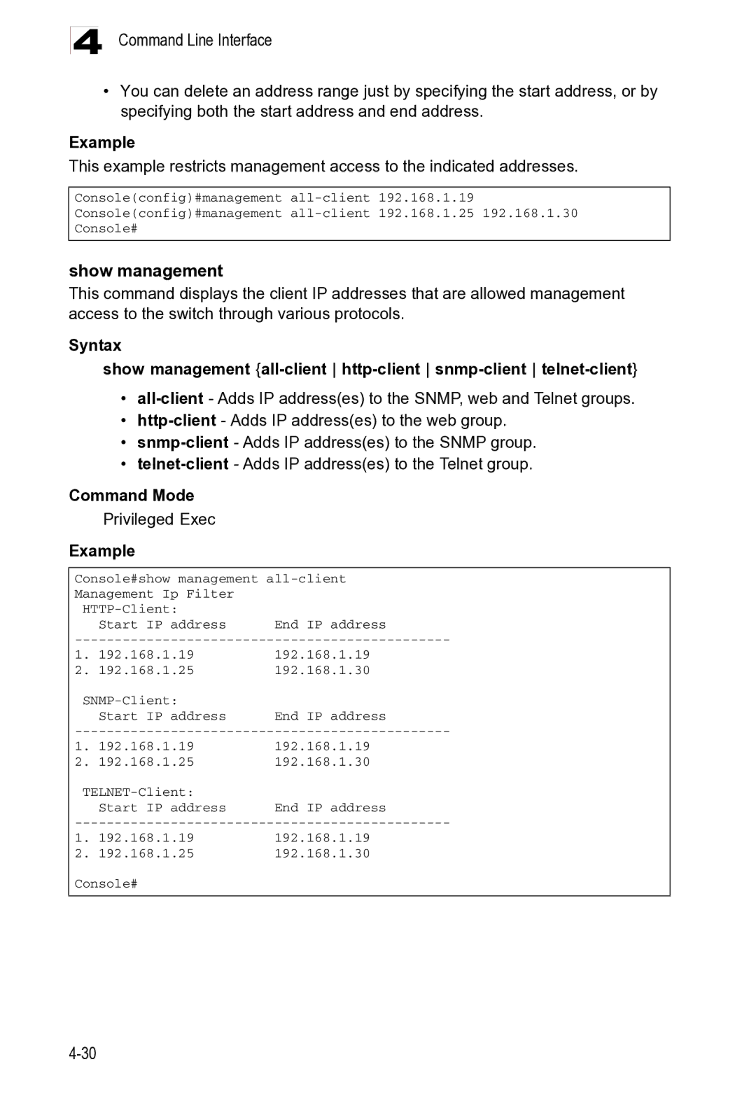 Microsoft ES4625, ES4649 manual Show management 