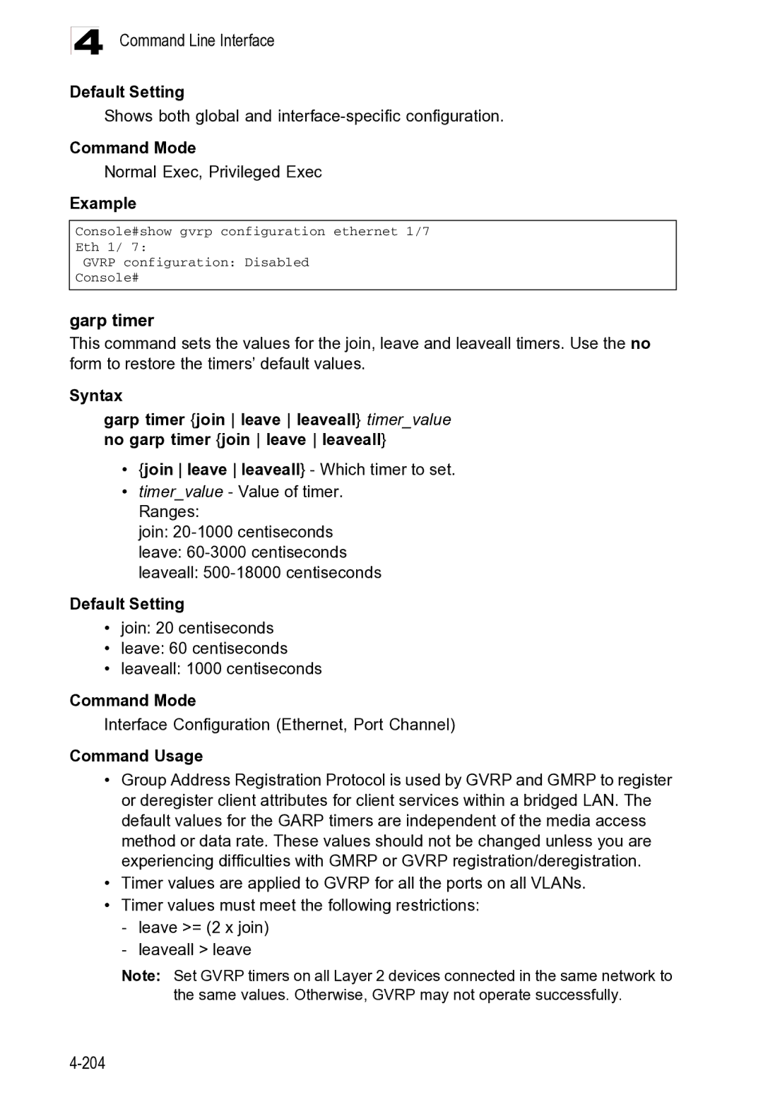 Microsoft ES4625, ES4649 manual Garp timer 