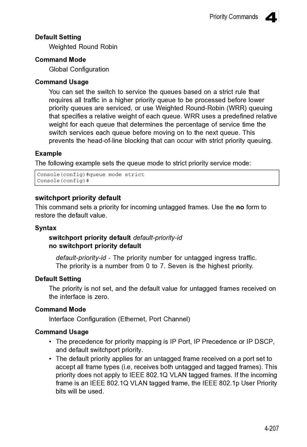 Microsoft ES4649, ES4625 manual Priority Commands 