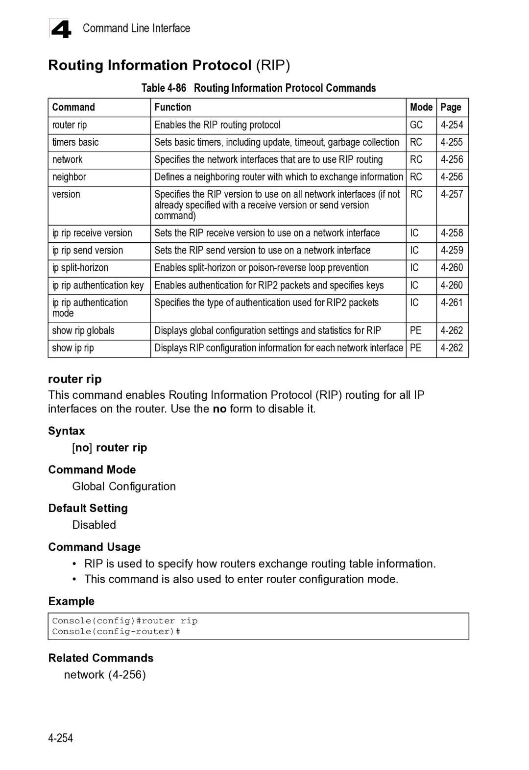 Microsoft ES4625, ES4649 manual Routing Information Protocol RIP 