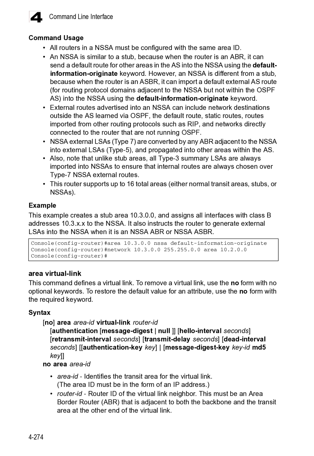 Microsoft ES4625, ES4649 manual Area virtual-link 