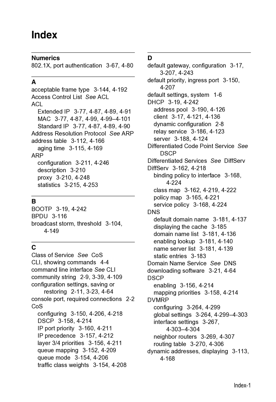 Microsoft ES4649, ES4625 manual Index-1, Enabling 3-156,4-214mapping priorities 3-158,4-214 