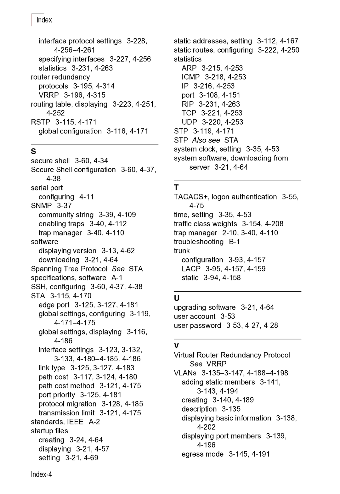 Microsoft ES4625, ES4649 manual Index-4 