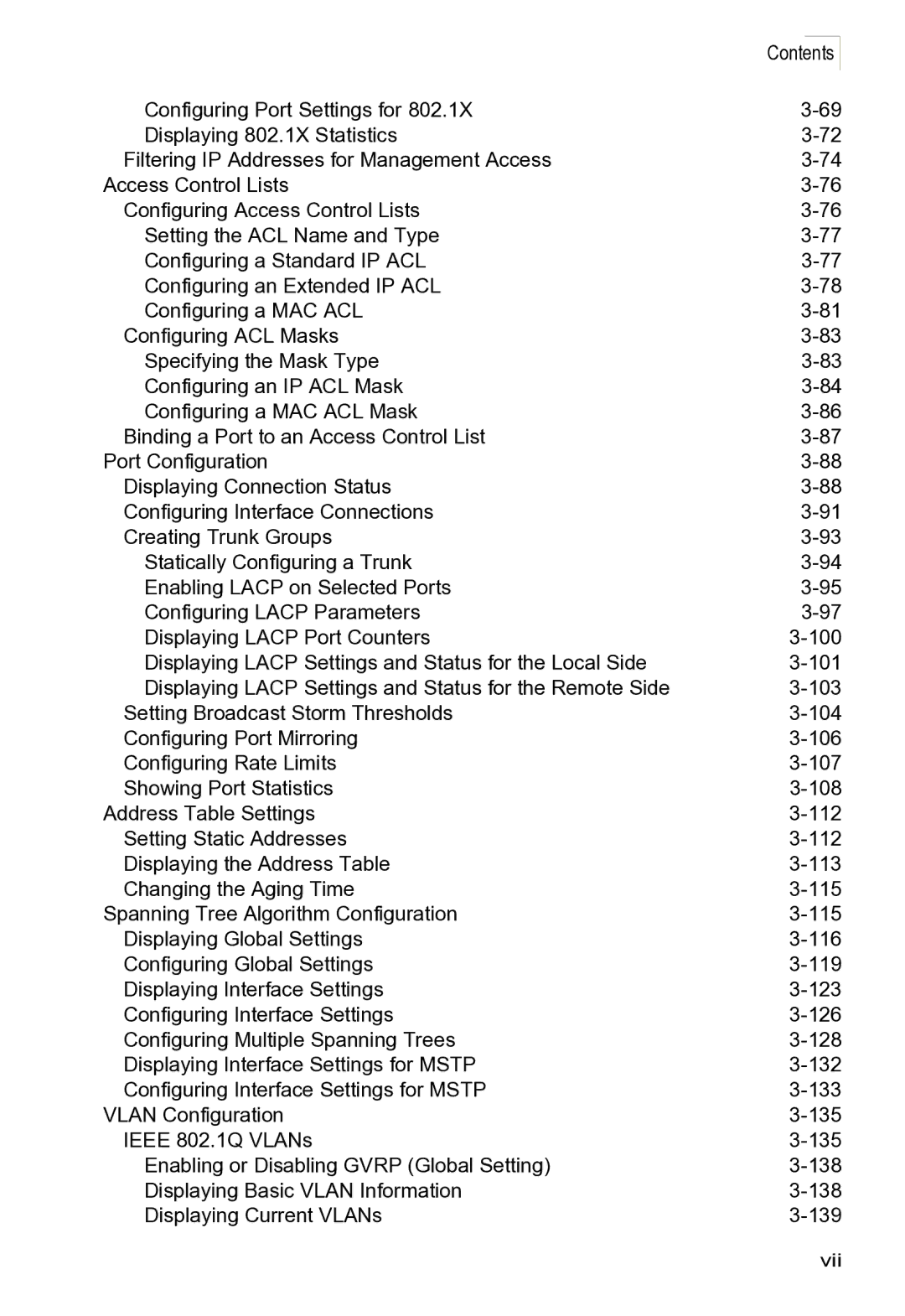 Microsoft ES4649, ES4625 manual Vii 