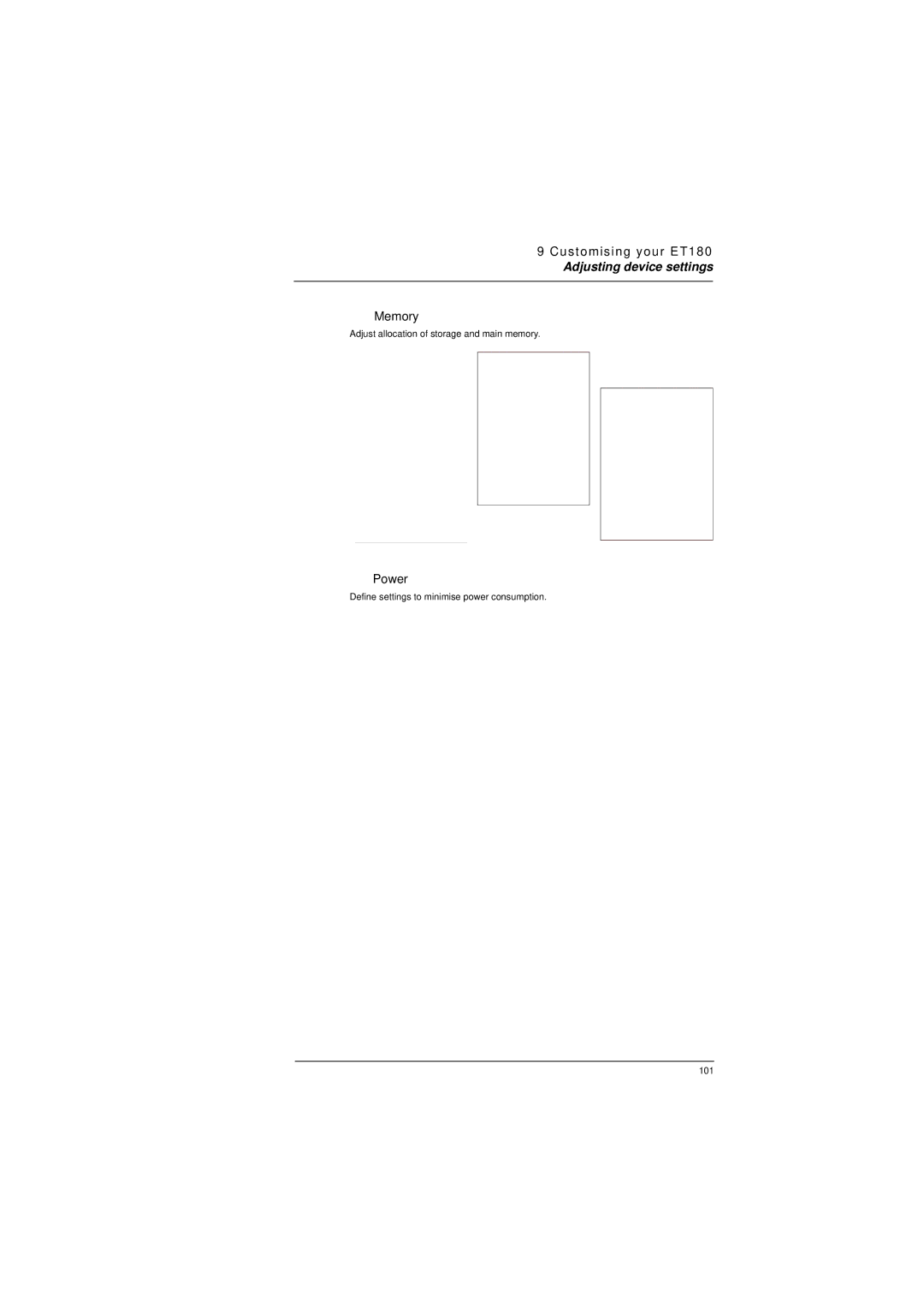 Microsoft ET180 manual Memory, Power 