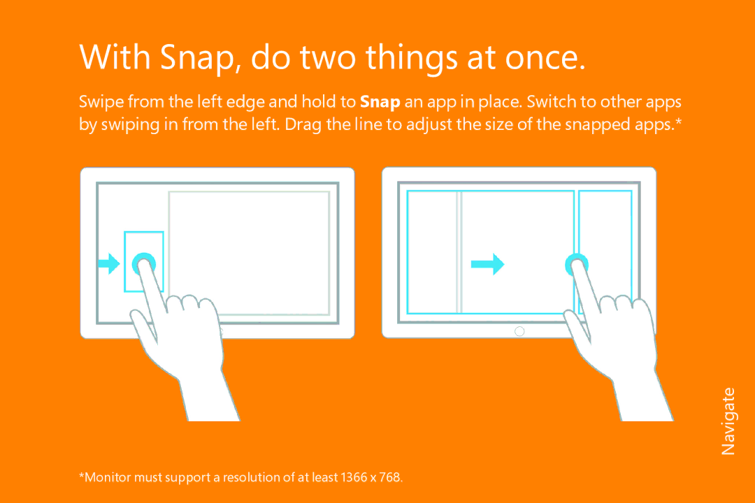 Microsoft 3UR-00001, FQC06913, WN700388, WN700404, FQC05940, 5VR00001, FQC-05956, FQC05956 manual With Snap, do two things at once 