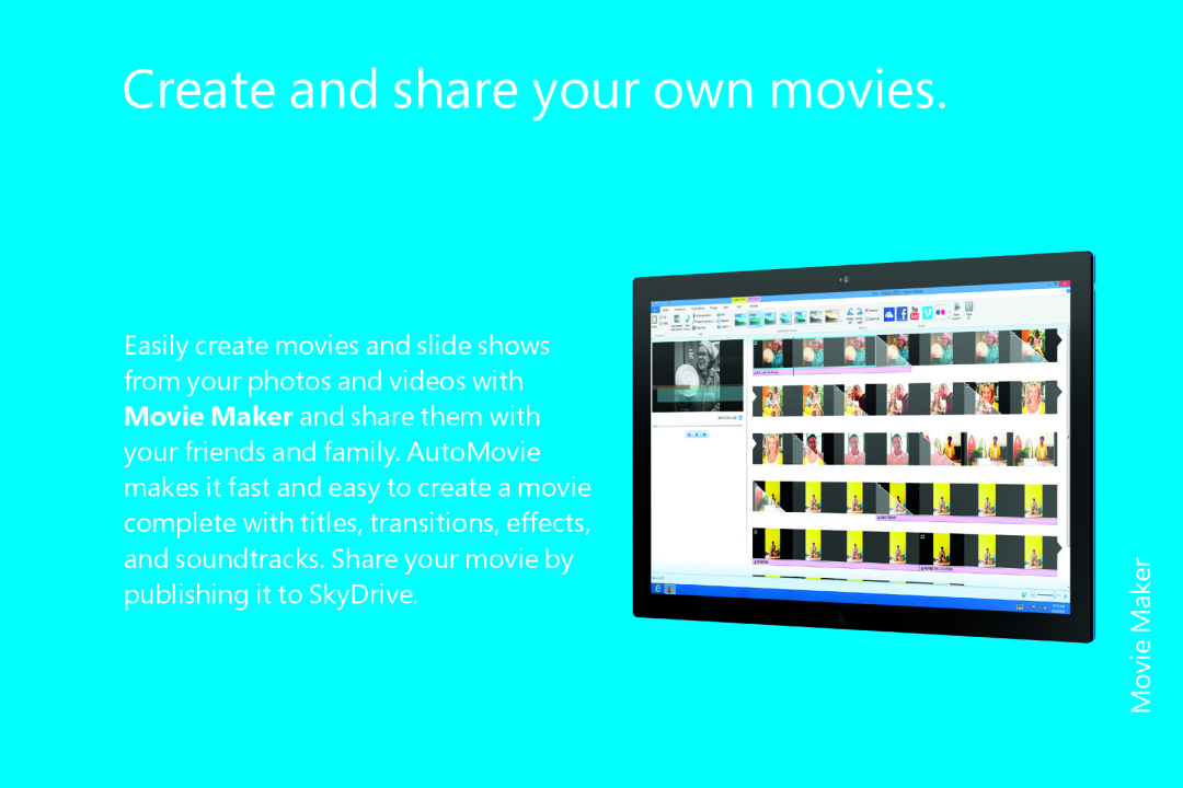 Microsoft WN700388, FQC06913, WN700404, FQC05940, 5VR00001, FQC-05956, FQC05956 Create and share your own movies, Movie Maker 