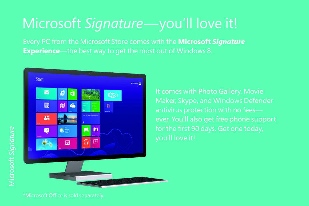Microsoft 5VR00001, FQC06913, WN700388, WN700404, FQC05940, FQC-05956, FQC05956, FQC05976 Microsoft Signature―you’ll love it 