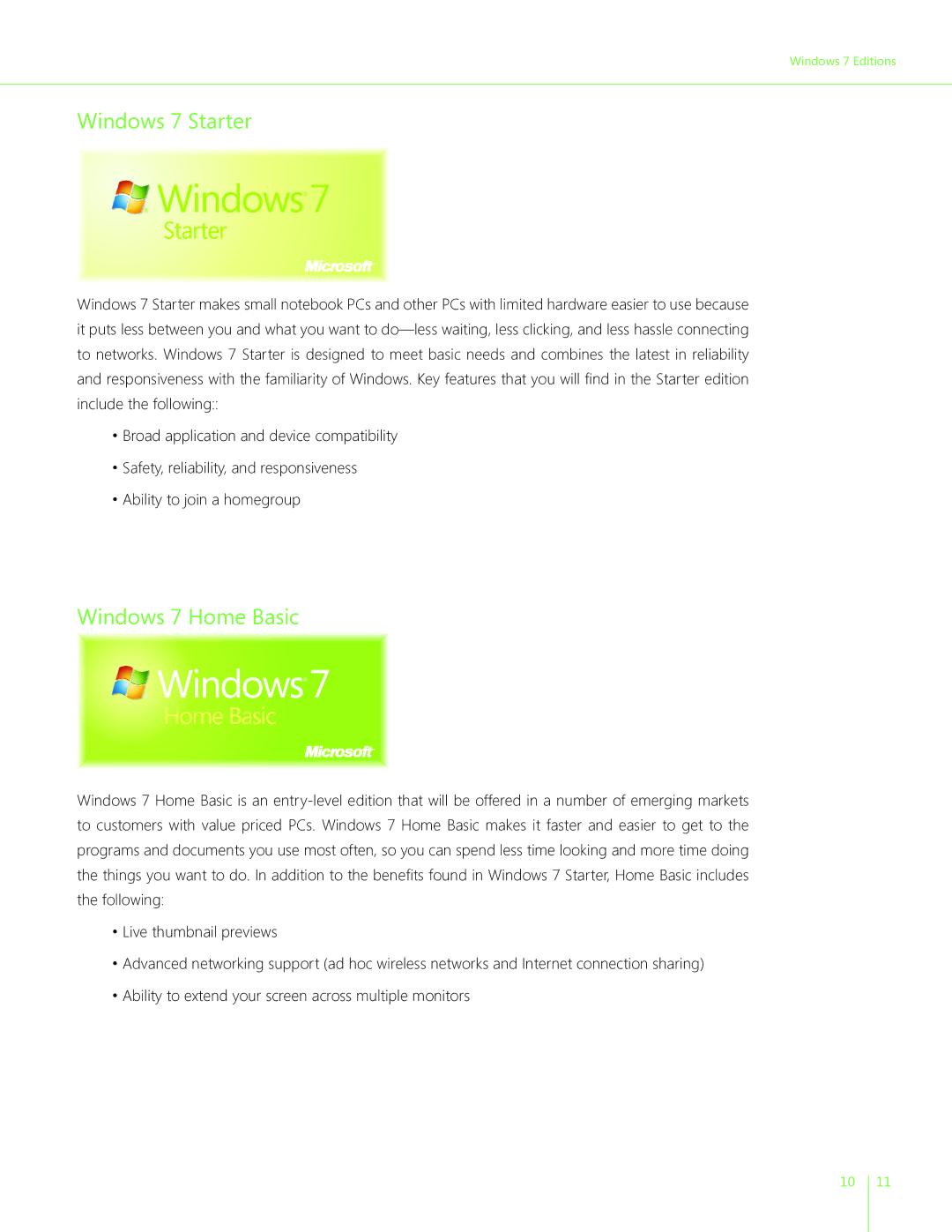 Microsoft GFC00020, GLC00182, GLC01878, GLC00184, GFC00941, GFC02021, GLC-01809, GFC-02050, GLC01844, GFC02050 Windows 7 Starter 