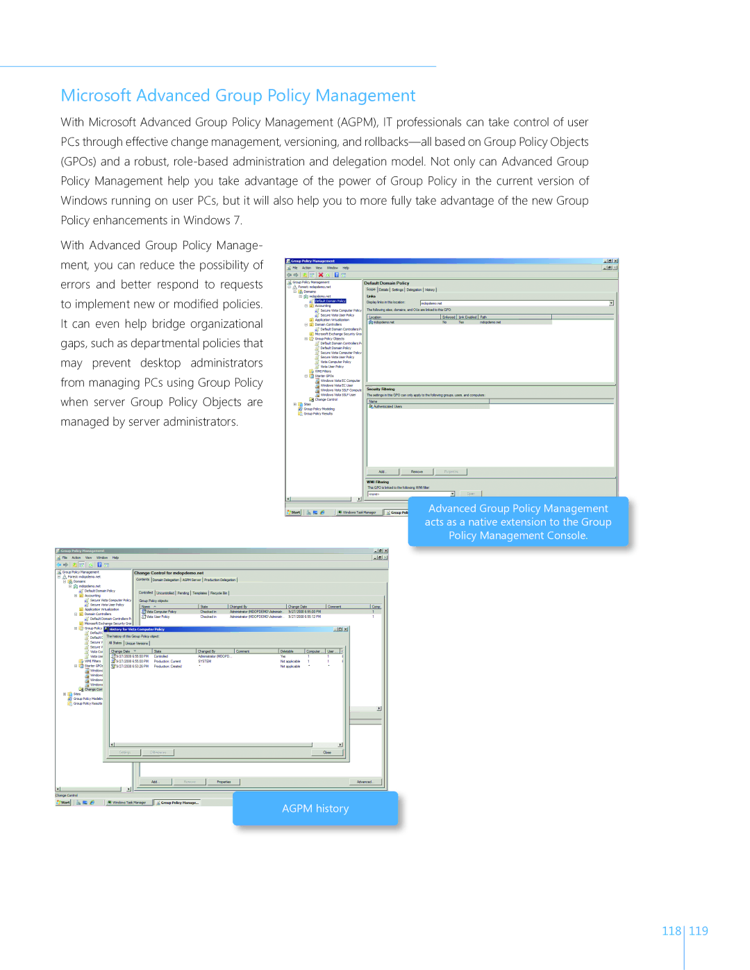 Microsoft FQC04649, GLC00182, GLC01878, GLC00184, GFC00941, GFC02021, GLC-01809 manual Microsoft Advanced Group Policy Management 