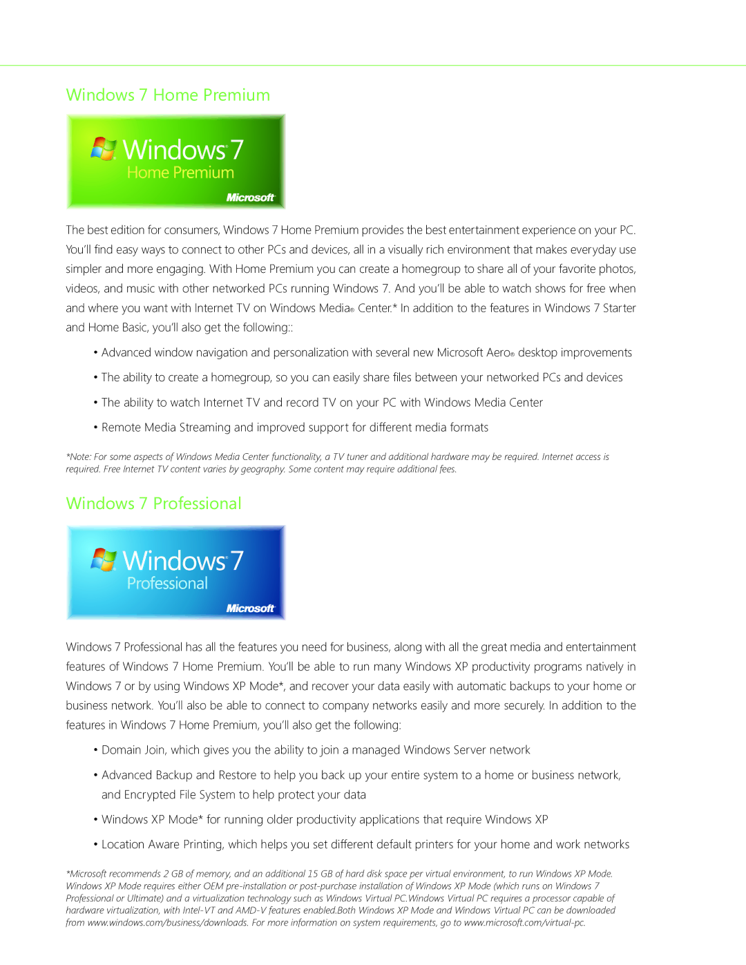 Microsoft QLF-00195, GLC00182, GLC01878, GLC00184, GFC00941, GFC02021, GLC-01809, GFC-02050, GLC01844 manual Windows 7 Home Premium 