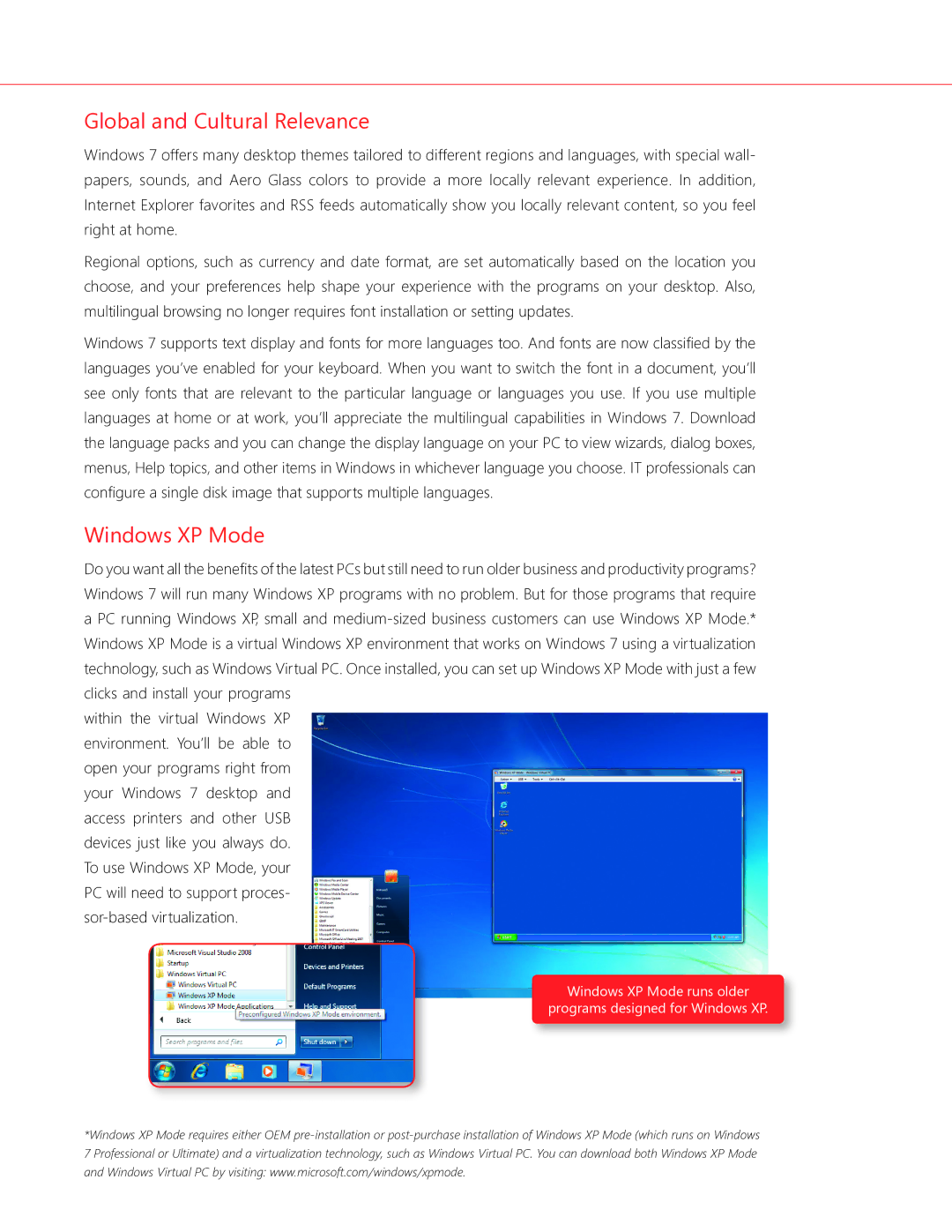 Microsoft FQC00129, GLC00182, GLC01878, GLC00184, GFC00941, GFC02021, GLC-01809 Global and Cultural Relevance, Windows XP Mode 