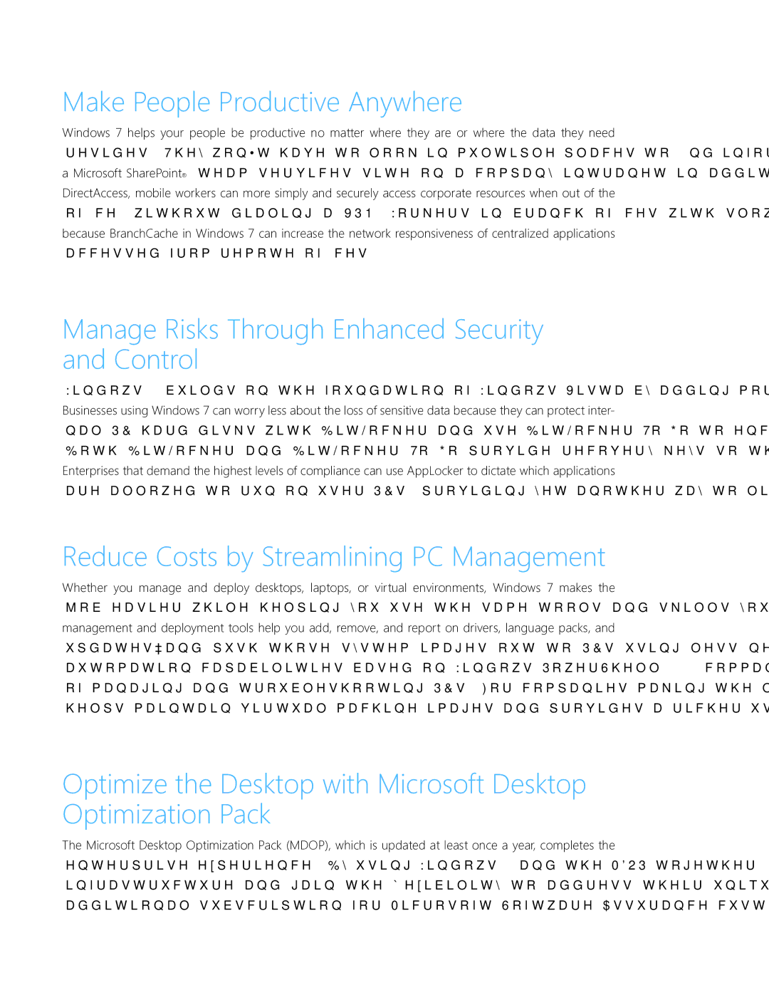 Microsoft FQC01156, GLC00182, GLC01878, GLC00184, GFC00941, GFC02021, GLC-01809, GFC-02050 manual Make People Productive Anywhere 