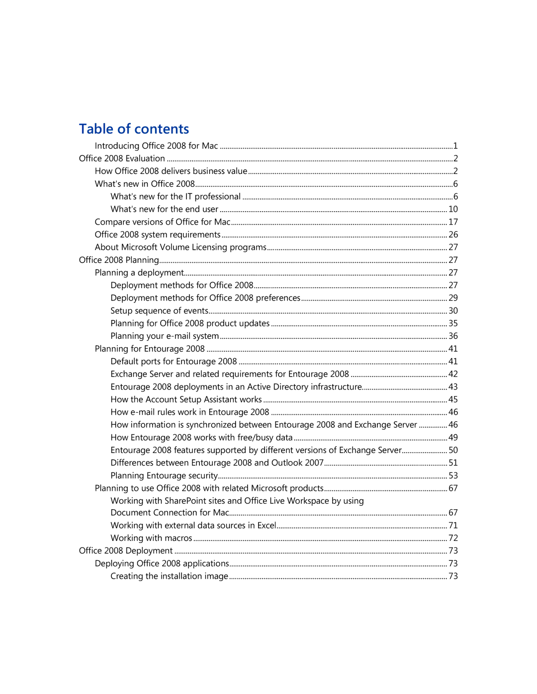 Microsoft GZA-00006 manual Table of contents 